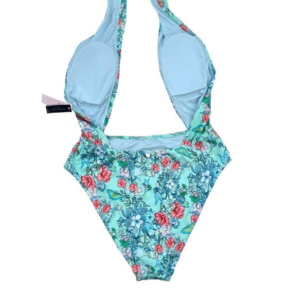 VICTORIA'S SECRET SWIM Women's One-Piece Swimsuit M Multicolor Floral Butterfly - Picture 4 of 16